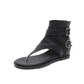 Zipper Cover Heel Open Toe Sandals Flip Flops